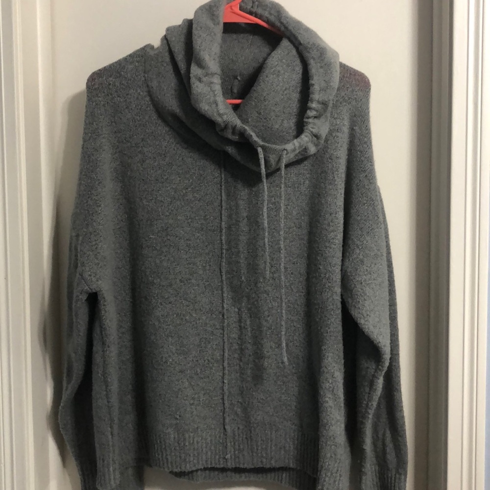 Gray cowl neck sweater